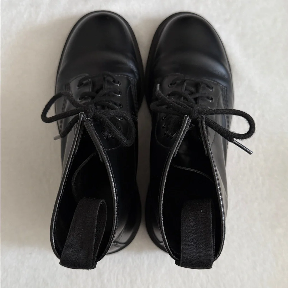 Dr. Martens Black Leather Lace-Up Combat Boots